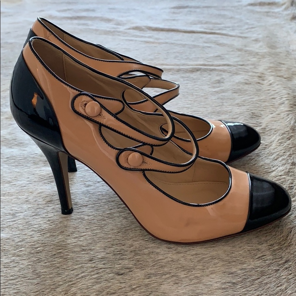 J Crew Italian patent leather heel